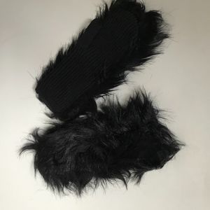 YOHJI YAMAMOTO FUZZY MITTENS